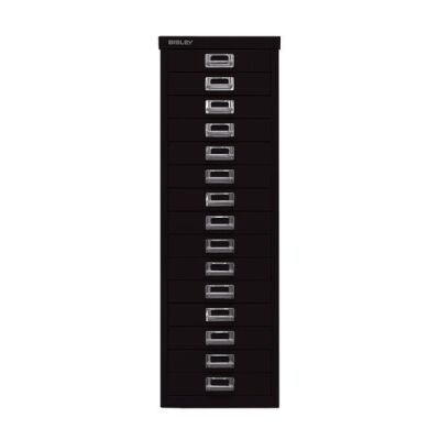 MultiDrawer?, 39er Serie, DIN A4, 15 Schubladen, Farbe schwarz, Maße (HxBxT): 860 x 279 x 380 mm