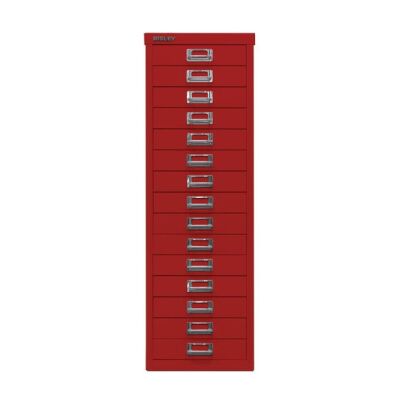 MultiDrawer?, 39er Serie, DIN A4, 15 Schubladen, Farbe kardinalrot, Maße (HxBxT): 860 x 279 x 380 mm