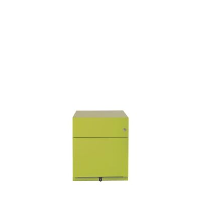 Rollcontainer Note? mit Griffleiste, 1 Universalschublade, 1 HR-Schublade, Farbe grün, abschließbar, Maße (HxBxT): 495 x 420 x 565 mm
