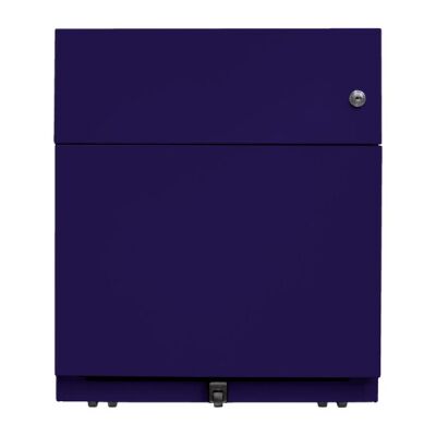 Rollcontainer Note? mit Griffleiste, 1 Universalschublade, 1 HR-Schublade, Farbe oxfordblau, abschließbar, Maße (HxBxT): 495 x 420 x 565 mm