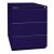 Rollcontainer OBA, 3 Universalschubladen, Farbe oxfordblau, abschließbar, Maße (HxBxT): 519 x 420 x 565 mm