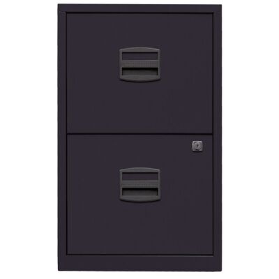 Hängeregistraturschrank PFA, 2 HR-Schubladen, Farbe schwarz, abschließbar, Maße (HxBxT): 672 x 413 x 400 mm