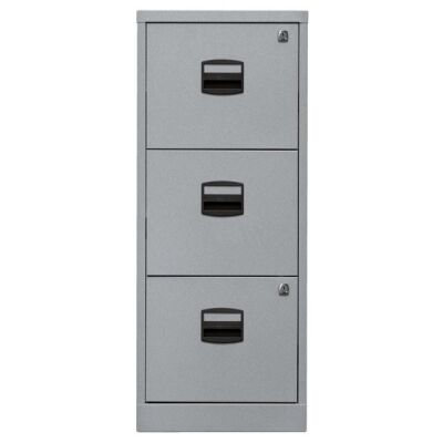 Hängeregistraturschrank PFA, 3 HR-Schubladen, Farbe silber, abschließbar, Maße (HxBxT): 1.015 x 413 x 400 mm