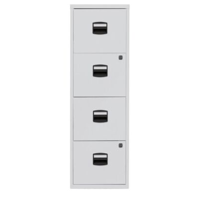 Hängeregistraturschrank PFA, 4 HR-Schubladen, Farbe lichtgrau, abschließbar, Maße (HxBxT): 1.321 x 413 x 400 mm