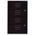 Beistellschrank PFA, 4 Universalschubladen, Farbe schwarz, abschließbar, Maße (HxBxT): 672 x 413 x 400 mm