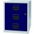 mobiler Beistellschrank PFA, 3 Universalschubladen, Farbe Korpus lichtgrau, Fronten oxfordblau, abschließbar, Maße (HxBxT): 528 x 413 x 400 mm