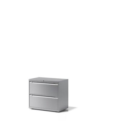 Hängeregistraturschrank Essentials, 2 Hängeregistratur à H 304 mm, Farbe silber, abschließbar, Maße (HxBxT): 693-708 x 800 x 470 mm