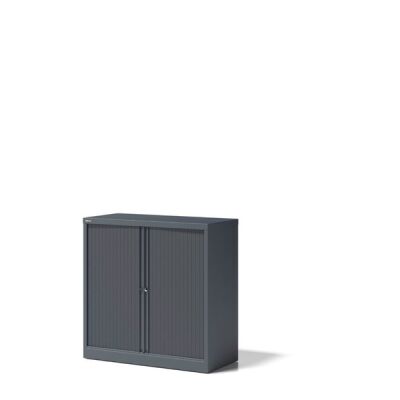 Rollladenschrank Essentials, 1 Fachboden, 2 OH, Farbe anthrazitgrau, abschließbar, Maße (HxBxT): 1.000-1.015 x 1.000 x 470 mm