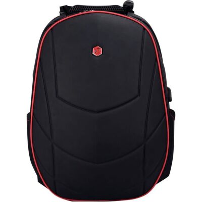 Laptop Rucksack 17" Assailant Gaming, schwarz/rot, Anti-Vibrationsfach USB-Anschluss, Maße: 32 x 23 x 50 cm