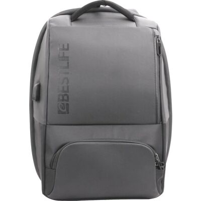 Laptop Rucksack 15,6" N. TravelSafe, grau, RFID-Abschirmung, 23 Liter, USB-Anschluss