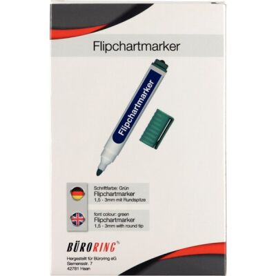 Flipchart-Marker, Rundspitze, grün, Strichstärke: 1,5 - 3 mm