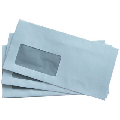 Büroring Briefhüllen weiß, mit Fenster, haftklebend