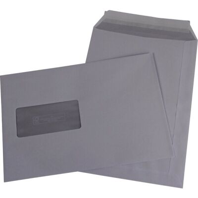 Büroring Versandtaschen, weiß, haftklebend und mit Fenster, Inhalt: 500 Stück