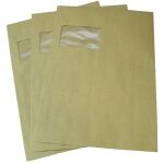 Büroring Versandtaschen natronbraun, mit Fenster,...