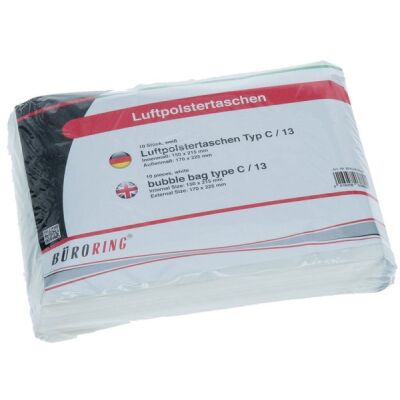 Büroring Luftpolsterversandtaschen 13/C, weiß, 170 x 225 mm, Inhalt: 10 Stück