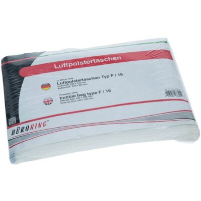 Büroring Luftpolsterversandtaschen 16/F, weiß, 240 x 350 mm, Inhalt: 10 Stück