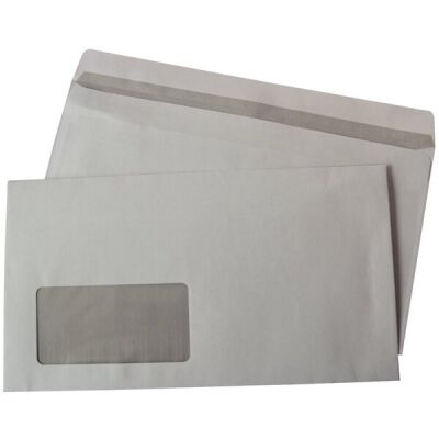 Büroring Kompaktbrief weiß, 125 x 229 mm, selbstklebend, mit Fenster, Büroring , 1 Karton = 1000 Stück
