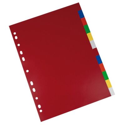 Büroring Register, A4, PP-Folie, 12-teilig, 2 x 6 Farben, 120 my