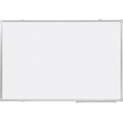 Büroring Whiteboard, 100 x 150 cm, beschriftbar, magnethaftend, mit Ablageleiste u. Montagesatz