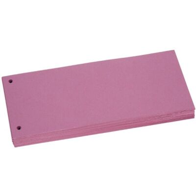 Trennstreifen rosa, Sondermaß 105 x 228 mm, 190g/qm Karton, gelocht, 1 Packung = 100 Stück