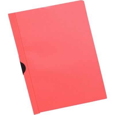 Büroring Klemmhefter A4, rot, Metallklemme, für ca. 30 Blatt, transparenter Vorderdeckel