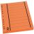 Büroring Trennblätter A4, orange, vollfarbig, schwarzer Orgadruck, 1 Packung = 100 Stück, 230g/qm, RC Karton