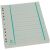 Büroring Trennblätter A4 grün, chamois, farbiger Orgadruck, 1 Packung = 100 Stück, 230g/qm, RC Karton