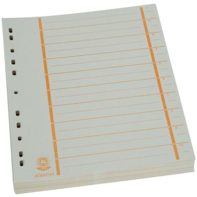 Büroring Trennblätter A4, orange, chamois, farbiger Orgadruck, 1 Packung = 100 Stück, 230g/qm RC Karton