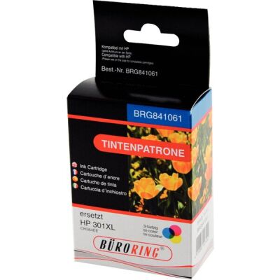 Tintenpatrone 301XL, cyan, magenta, gelb für HP, ersetzt HP CH564EE, für ca. 440 Seiten (16ml)