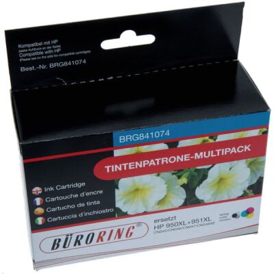 Multipack 4 Farben, ersetzt HP CN046AE, CN047AE, CN048AE, CN049AE, 950XL/951XL, Inhalt: 1 x schwarz,1 x cyan, 1 x magenta, 1 x gelb