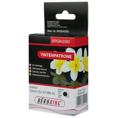 Tintenpatrone schwarz, ersetzt Canon CLI-571XLBK, Inhalt: 11 ml