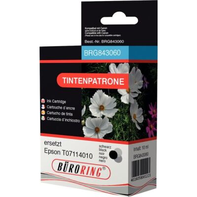 Kompatible Tintenpatrone schwarz, Inhalt: 10 ml, ersetzt Epson T07114010