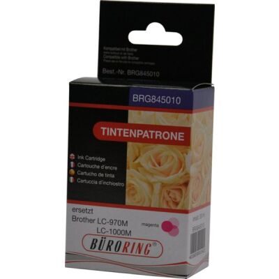 Tintenpatrone magenta für Brother DCP-135C, -150C, MFC-235C, -260C, DCP-130C, -330C,  FAX-1355, -1360 ersetzt Brother LC-970M / LC-1000M