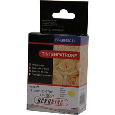 Tintenpatrone gelb für Brother DCP-135C, -150C, MFC-235C, -260C, DCP-130C, -330C, , MFC-240C, -440CN, -465CN, -660CN, ersetzt Brother LC-970Y / LC-1000Y