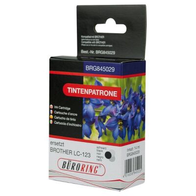 Tintenpatrone schwarz für Brother, DCP-J132W, DCP-J152W, DCP-J172W ersetzt Brother LC-123BK