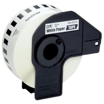 Endlos Papier Etiketten, weiß 12 mm x 30,48 m