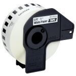 Endlos Papier Etiketten, weiß 12 mm x 30,48 m