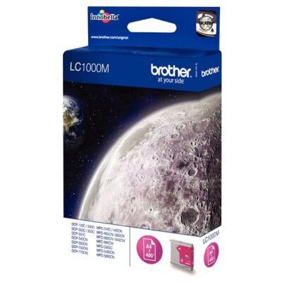 Tintenpatrone LC-1000M für Brother Drucker LC-1000M magenta, für ca. 400 Seiten