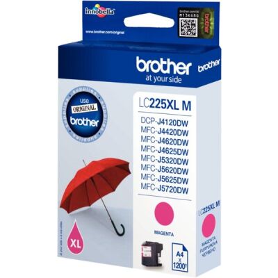 Tintenpatrone LC-225XL-M für Brother-Drucker, magenta, für ca. 1.200 Seiten