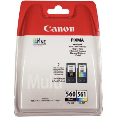 Multipack PGI-560/CL561, je 1x PGBK/CMY, 1 Pack = 2 Patronen, für PIXMA TS5350, TS5351, TS5352  TS5353