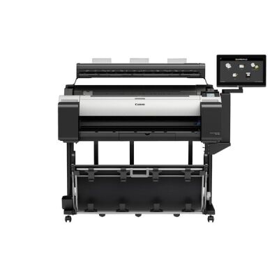 Großformatdrucker imagePrograf TM-305 MFP Z36, DIN A0, 91,4 cm, Randlos Druck (nur Rolle, 2 Tinten (je 1x MBK, CMYK), Druckgeschwindigkeit: A0 - 1:14 Minute, 2400 x 1200 dpi, 128 GB Speicher, Druckersprache: HP-GL/2, HP RTL, PDF, JPEG, USB 3.0, LAN, WLAN.
