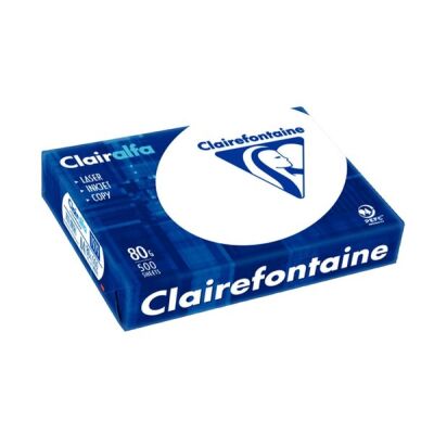 Clairalfa Kopierpapier, DIN A5, 80g/qm, weiß, Weißegrad: 170 CIE, Packung à 500 Blatt