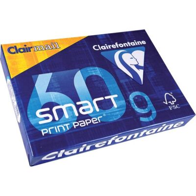 Smart Print Clairmail Kopierpapier, DIN A4, 60g/qm, weiß, Weißegrad: 170 CIE, Packung à 500 Blatt