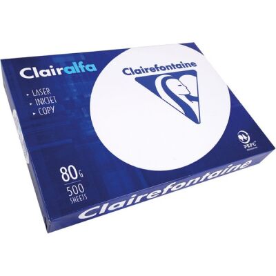 Clairalfa Kopierpapier, DIN A3, 80g/qm, weiß, Weißegrad: 170 CIE, Packung à 500 Blatt