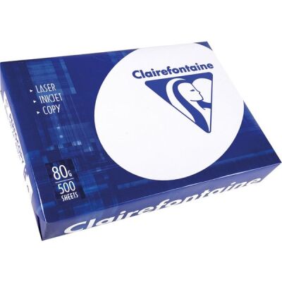 Clairalfa Kopierpapier, DIN A4, 4-fach gelocht, 80g/qm, weiß, Weißegrad: 170 CIE, Packung à 500 Blatt