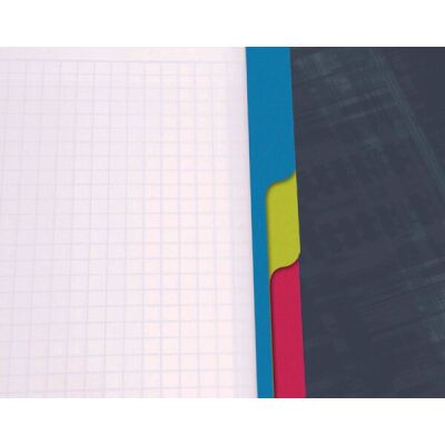 Konferenzblock A4, kariert, 80 Blatt, mit starkem Deckel, 4-fach Lochung, 4-farbigem Rand, keine Farbwahl möglich