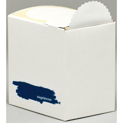 Siegelsterne weiß, Ø 60 mm, sk gewellter Rand