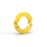 Mega Magnete XL, Crircle, gelb, Ø: 80mm, mit...