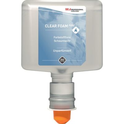 Schaumseife Clear Foam Pure, 1,2 Liter, Kartusche, duft- und farbstofffrei, feuchtigkeitsspendend
