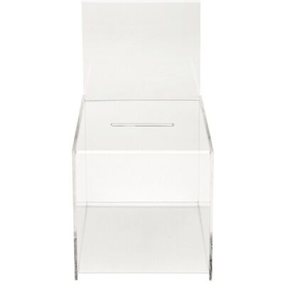 Vorschlag/Spende-Box mit Infoschild für A4 Maße: 215 x 213 x 388 mm